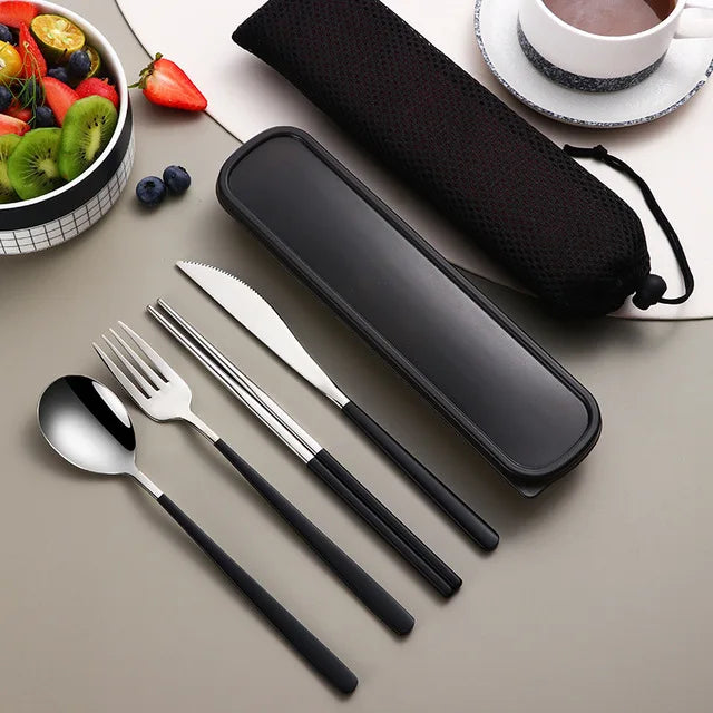 VoltHeater Portable Cutlery Set | Stainless Steel | Compact Carry Case