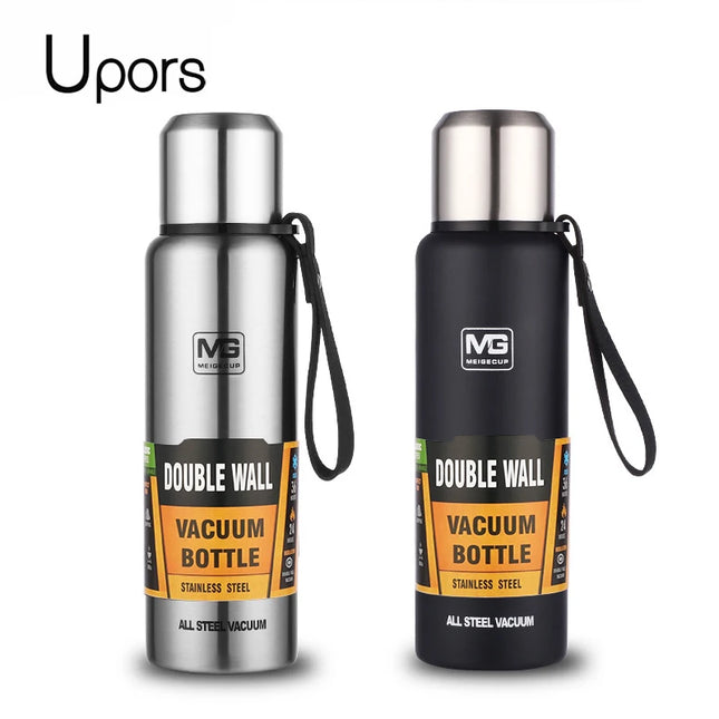 VoltHeater Thermos Flask — Stainless Steel | Double Wall | With Carry Bag