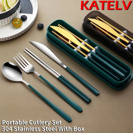 VoltHeater Portable Cutlery Set | Stainless Steel | Compact Carry Case