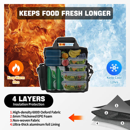 VoltHeater Tactical Lunch Bag | 18L Insulated Cooler Bag for Work