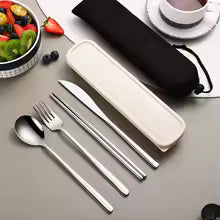 VoltHeater Portable Cutlery Set | Stainless Steel | Compact Carry Case